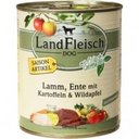 Landfleisch Hundefutter Adult Lamm & Ente & Kartoffel & Wildapfel 6 x 800 g