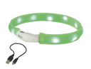 LED Leuchtband für Hunde breit VISIBLE S: 25 mm, 40 cm, grün