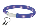 LED Leuchtband für Hunde breit VISIBLE S: 25 mm, 40 cm, blau