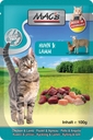 MACs Cat Pouch Pack Frischebeutel Huhn & Lamm mit Malz und Kräutermix, 12x100g