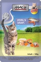 MACs Cat Pouch Pack Frischebeutel Hering & Shrimps mit Karotten und Lachsöl, 12x100g
