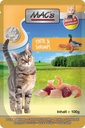 MACs Cat Pouch Pack Frischebeutel Ente & Shrimps mit Huhn und Seealgenmehl, 12x100g