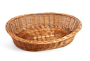 Natürlicher Weidenkorb für Hunde und Katzen L: 60 cm B: 47 cm H: 16 cm