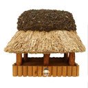 Vogelhaus Reetdach Pellworm groß 50 x 30 cm - Kiefer braun - ohne Ständer