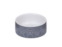 Keramik Napf Dogs Ø 12 x 4,5 cm - 0,25 l - grau/weiß