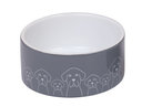 Keramik Napf Dogs Ø 18 x 7 cm - 1,1 l - grau/weiß