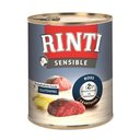 Rinti Sensible Nassfutter Hundefutter 6x800g, Pferd: Ross, Hühnerleber & Kartoffel