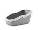 Savic Katzentoilette Aseo mit extra hohem Rand 56 x 39 x 27,5 cm, grau