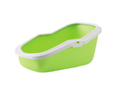 Savic Katzentoilette Aseo mit extra hohem Rand 56 x 39 x 27,5 cm, hellgrün/weiß