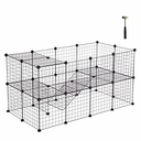 SONGMICS Gittergehege großes Laufgitter für Kleintiere und Meerschweinchen 143 x 71 x 73 cm