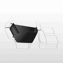Trixie Auto-Schondecke für die Rückbank 1-Sitz 0,5 × 1,45 m, schwarz/beige