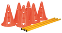 Trixie Dog Activity Agility Hindernisse Pilonen Maße: ø 23 × 30 cm, 78 cm Inhalt: 6 Pylonen, 3 Stangen, orange/gelb