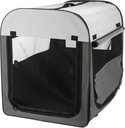 Faltbare Transporthütte für Hunde und Katzen 80 x 55 x 65 cm, zusätzlich seitlich mit Reißverschluss zu öffnen (Eigengewicht 4,1kg)
