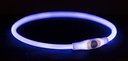 Flash Leuchtring für Hunde USB S-M: 40 cm/ø 8 mm, blau