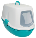 Trixie Katzentoilette Berto Top mit Dach 39 × 42 × 59 cm, türkis/weiß