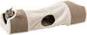 Trixie Kratztunnel für Katzen mit Plüsch Bezug 110 × 30 × 38 cm, lichtgrau/braun