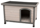 TRIXIE natura Hundehütte Classic mit Flachdach grau S: 85 × 58 × 60 cm, grau