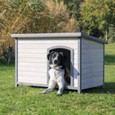 TRIXIE natura Hundehütte Classic mit Flachdach grau L: 116 × 82 × 79 cm, grau