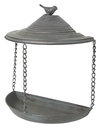 Vogeltränke zu Wandmontage aus Metall 400 ml/22 × 25 × 11 cm, grau
