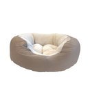 Komfortbett mit hohem Rand L: Ø 80 cm, sand/beige