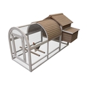Woodland Hühnerstall Ark 2 mit Auslauf 198x91,5x115cm, braun